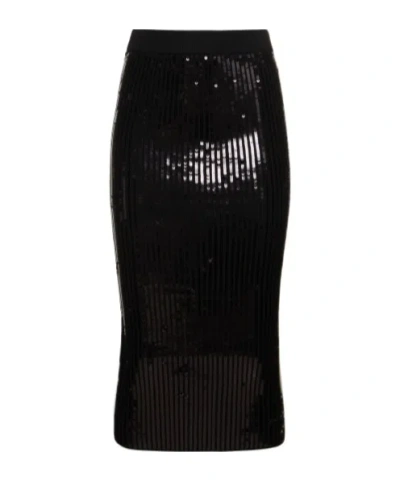 Alexandre Vauthier Sequin Skirt With High Waist And Medium Length In Multi