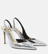Alexandre Vauthier Sequined 105 Slingback Pumps In Silver