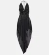 Alexandre Vauthier Sequin-embellished Halterneck Dress In Black
