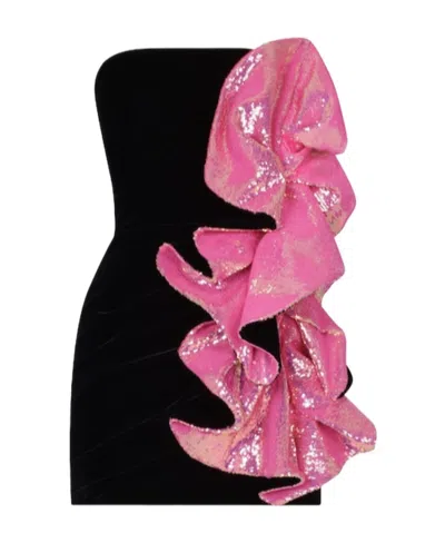 Alexandre Vauthier Sequined Jersey Mini Dress In Black