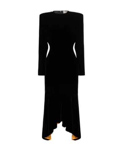 Alexandre Vauthier Sequined Long-sleeved Dress In Black