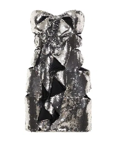 Alexandre Vauthier Sequined Strapless Mini Dress In Black