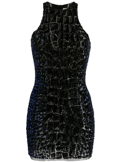 Alexandre Vauthier Sequinned Sleeveless Minidress In Blue