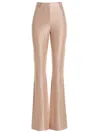 Alexandre Vauthier Pink Shiny Stretch Pants In Pink