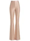 Alexandre Vauthier Pink Shiny Stretch Pants In Pink