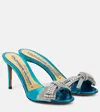 Alexandre Vauthier Shooting Embellished Mules In Blue