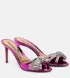 Alexandre Vauthier Shooting Embellished Mules In Pink