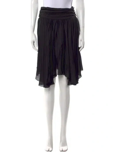 Pre-owned Alexandre Vauthier Silk Knee-length Skirt W/ Tags In Black
