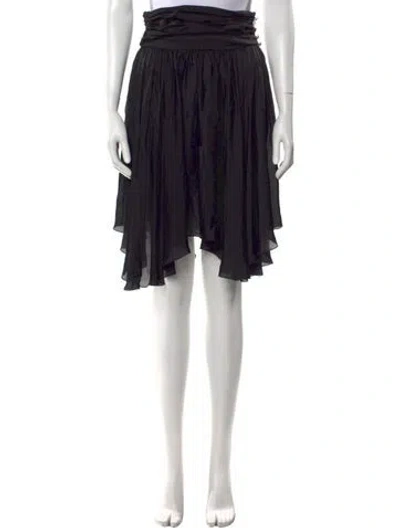 Pre-owned Alexandre Vauthier Silk Knee-length Skirt W/ Tags In Black