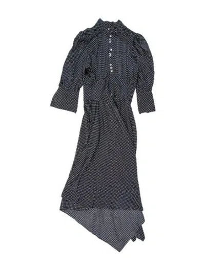 Pre-owned Alexandre Vauthier Silk Long Dress In Blue