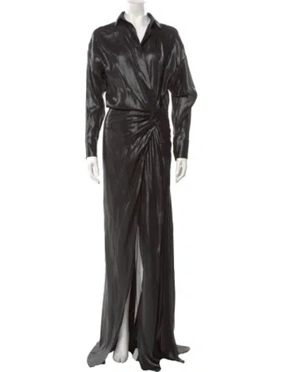 Pre-owned Alexandre Vauthier Silk Long Dress In Multi