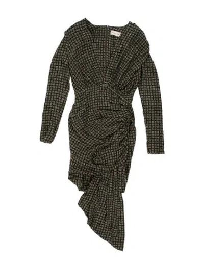 Pre-owned Alexandre Vauthier Silk Midi Length Dress In Green