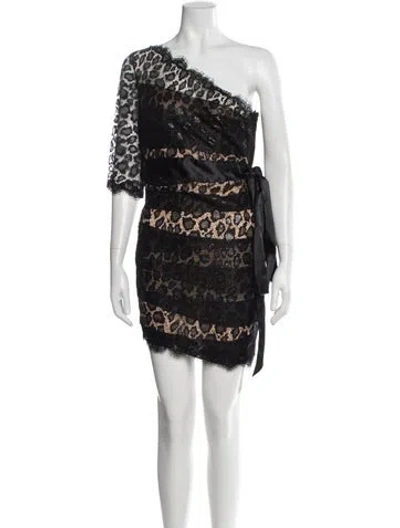 Pre-owned Alexandre Vauthier Silk Mini Dress In Black