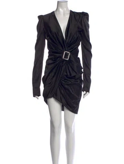 Pre-owned Alexandre Vauthier Silk Mini Dress In Black