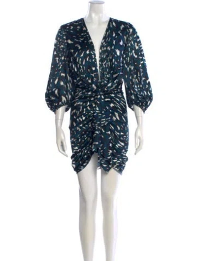 Pre-owned Alexandre Vauthier Silk Mini Dress In Blue