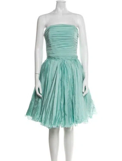 Pre-owned Alexandre Vauthier Silk Mini Dress In Blue