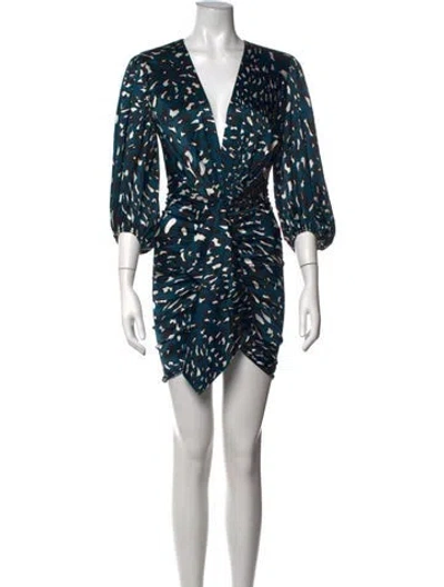 Pre-owned Alexandre Vauthier Silk Mini Dress In Blue