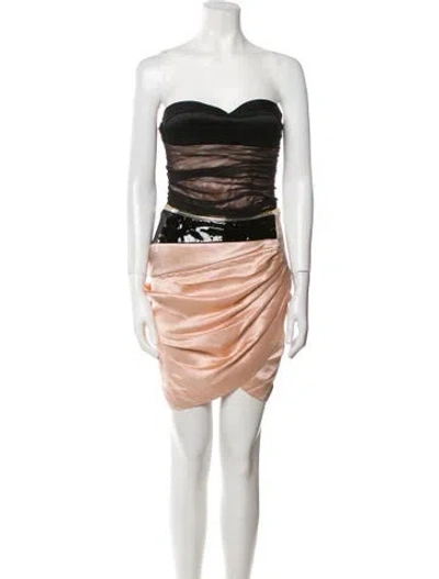 Pre-owned Alexandre Vauthier Silk Mini Dress In Multi