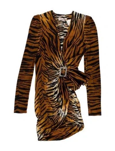 Pre-owned Alexandre Vauthier Silk Mini Dress In Multicolor