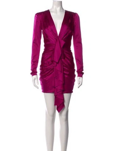 Pre-owned Alexandre Vauthier Silk Mini Dress In Pink