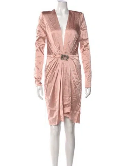 Pre-owned Alexandre Vauthier Silk Mini Dress In Pink