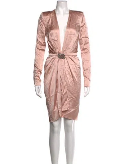 Pre-owned Alexandre Vauthier Silk Mini Dress In Pink