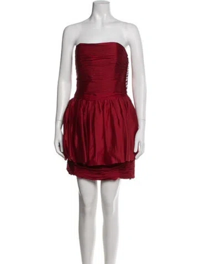 Pre-owned Alexandre Vauthier Silk Mini Dress In Red