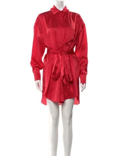Pre-owned Alexandre Vauthier Silk Mini Dress W/ Tags In Red