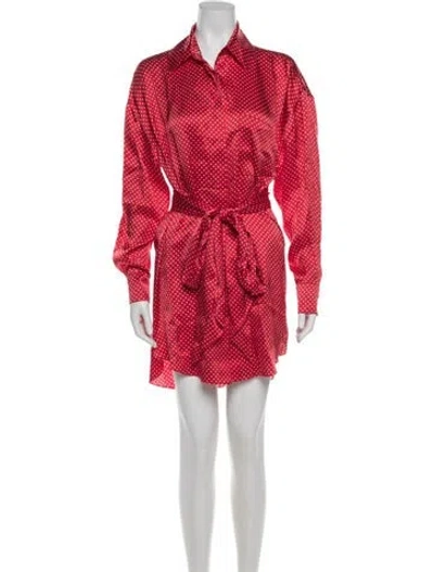 Pre-owned Alexandre Vauthier Silk Mini Dress W/ Tags In Red