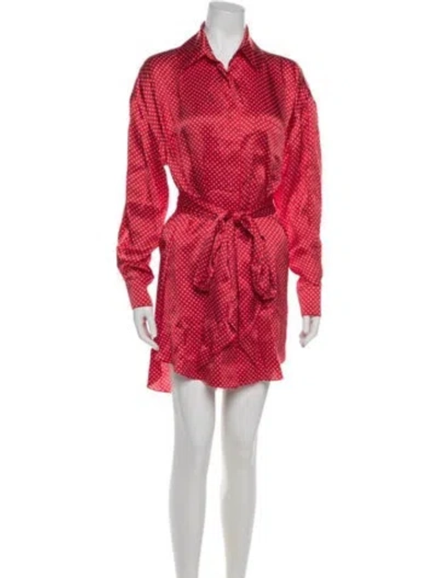 Pre-owned Alexandre Vauthier Silk Mini Dress W/ Tags In Red
