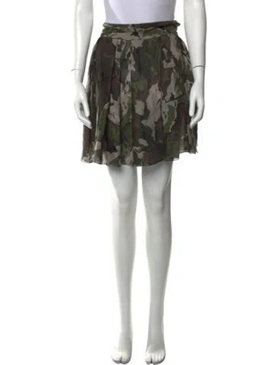 Pre-owned Alexandre Vauthier Silk Mini Skirt In Black