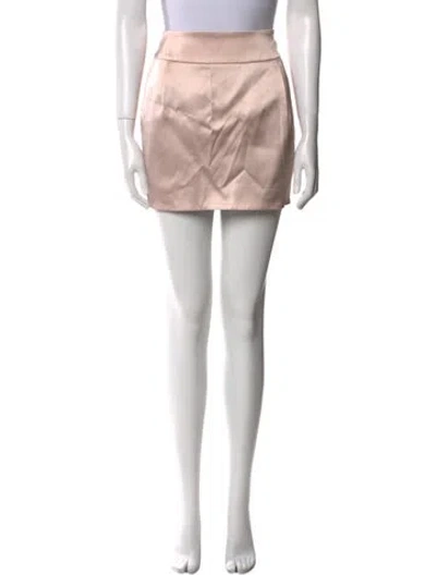 Pre-owned Alexandre Vauthier Silk Mini Skirt In Pink