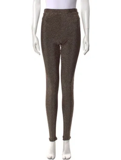 Pre-owned Alexandre Vauthier Skinny Leg Pants W/ Tags In Gold