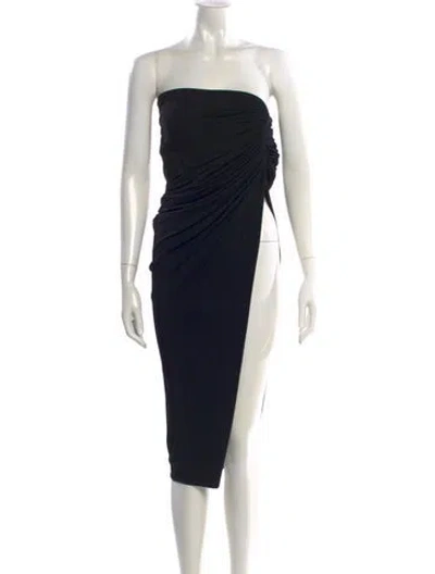 Pre-owned Alexandre Vauthier Strapless Knee-length Dress In Black