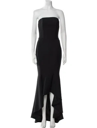 Pre-owned Alexandre Vauthier Strapless Long Dress W/ Tags In Black