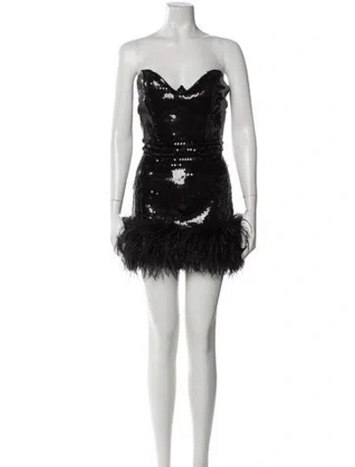 Pre-owned Alexandre Vauthier Strapless Mini Dress In Black