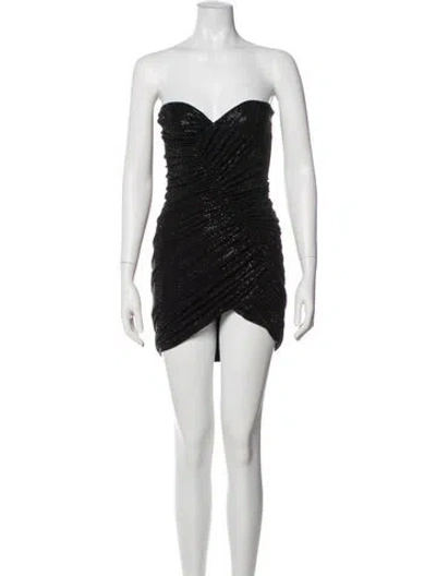 Pre-owned Alexandre Vauthier Strapless Mini Dress W/ Tags In Purple