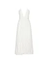 Alexandre Vauthier Strapless V-neck Midi Dress In White
