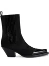Alexandre Vauthier Suede Ankle Boots In Black