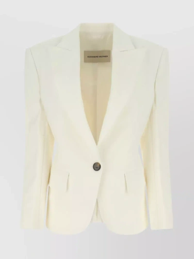 Alexandre Vauthier Tailored Blazer Featuring Back Pleats In Cream