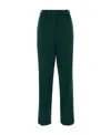 Alexandre Vauthier Central Pleat Wool Trousers In Green