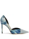 Alexandre Vauthier Tie-dye Pattern 105mm Pumps In Blue