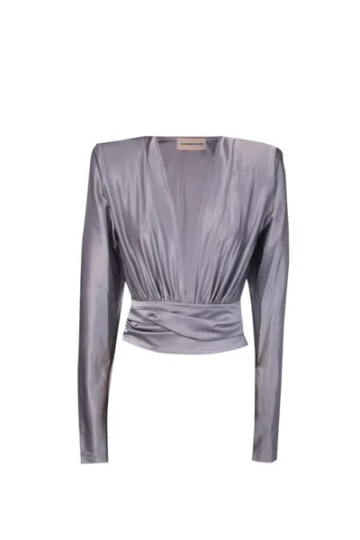 Alexandre Vauthier Top In Silver