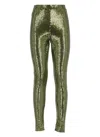 Alexandre Vauthier Sequinned High-waist Skinny Leggings In Green