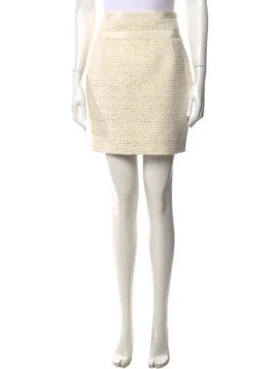 Pre-owned Alexandre Vauthier Tweed Pattern Mini Skirt In Neutrals