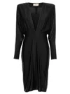 Alexandre Vauthier Jersey Dress With V-neck And Shoulder Pads