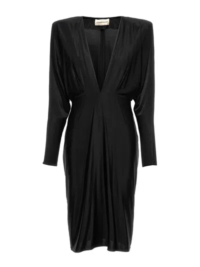 ALEXANDRE VAUTHIER V-NECK JERSEY DRESS