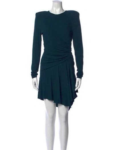 Pre-owned Alexandre Vauthier Velvet Knee-length Dress In Blue