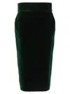 Alexandre Vauthier Velvet Knee-length Pencil Skirt With High Waist