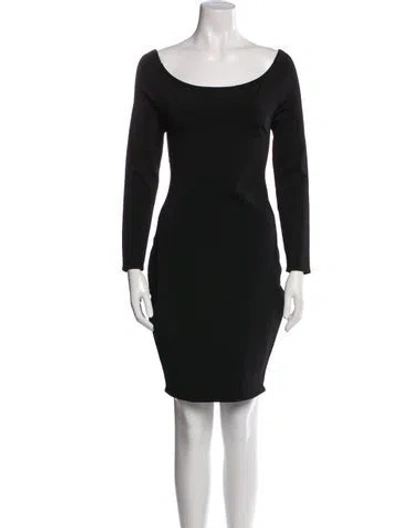 Pre-owned Alexandre Vauthier Velvet Mini Dress In Black